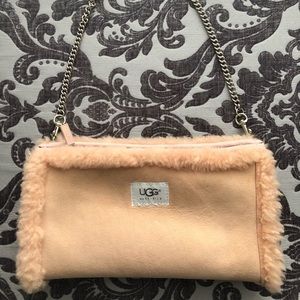 Pink Suede Ugg Clutch